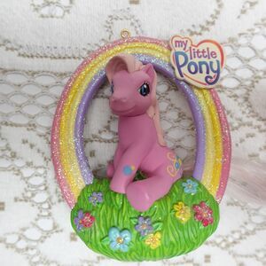 My Little Pony Pinkie Pie Rainbow Christmas Ornament G3 Pink Pony Glitter
